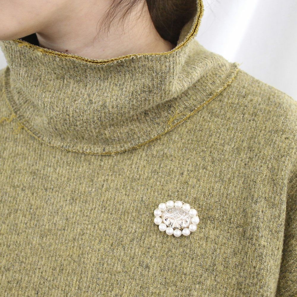 Branch m‘.,ブランチエム,ナチュラル,30代,40代,50代,60代,ブローチ,ルチカ,アクセサリー,レース,パール,