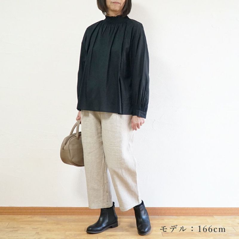 Branch m‘.,ブランチエム,ナチュラル,30代,40代,50代,60代,リネン,ゆったり,麻,pants,パンツ,テーパード,テーパードパンツ,リネンパンツ,ギンガムチェック,チェックパンツ,