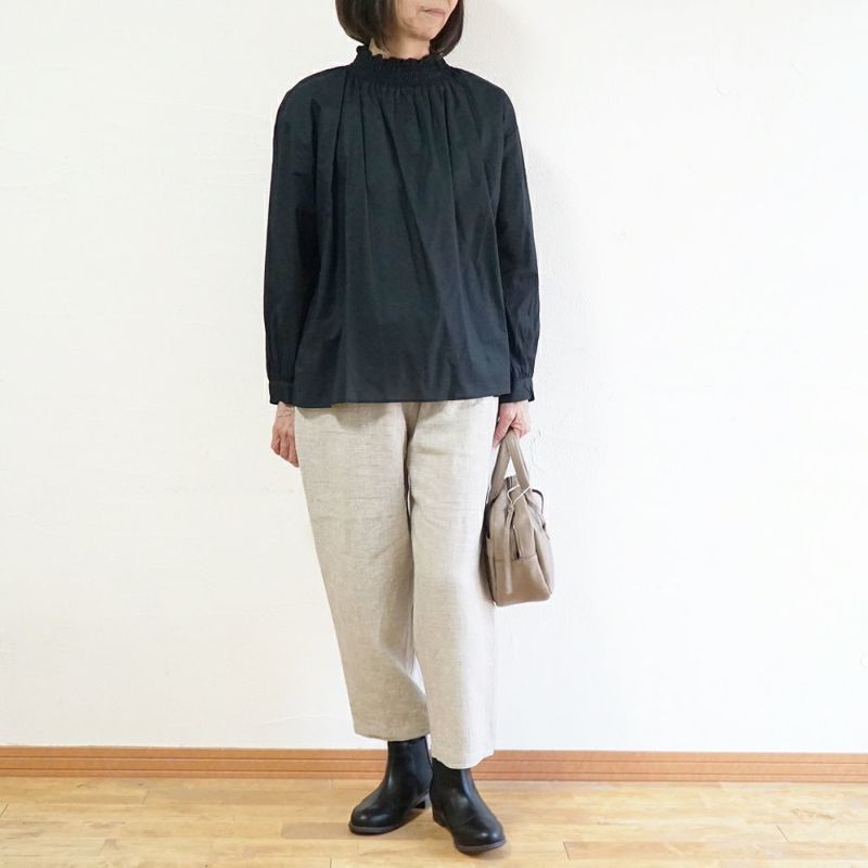 Branch m‘.,ブランチエム,ナチュラル,30代,40代,50代,60代,リネン,ゆったり,麻,pants,パンツ,テーパード,テーパードパンツ,リネンパンツ,ギンガムチェック,チェックパンツ,