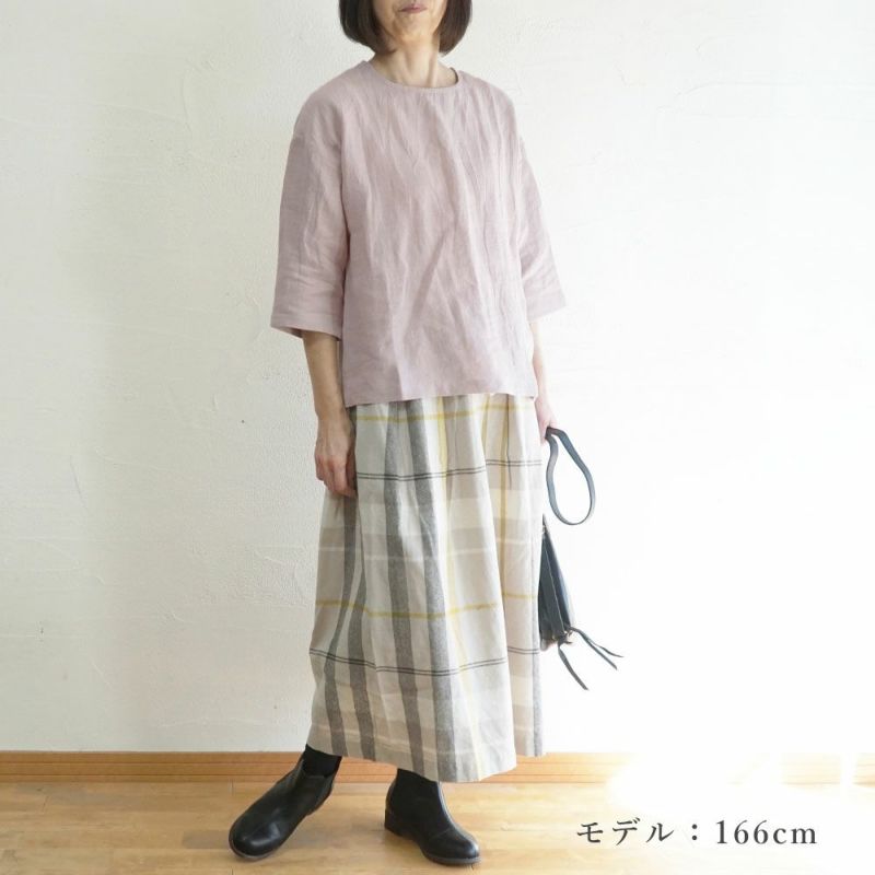 Branch m‘.,ブランチエム,ナチュラル,30代,40代,50代,60代,リネン,ゆったり,麻,コットンリネン,綿麻,パンツ,ボウルパンツ,ワイドパンツ,フィグパンツ,