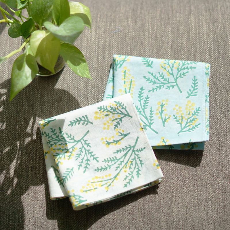 Branch m‘.,ブランチエム,ナチュラル,30代,40代,50代,60代,ハンカチ,花柄,ミモザ