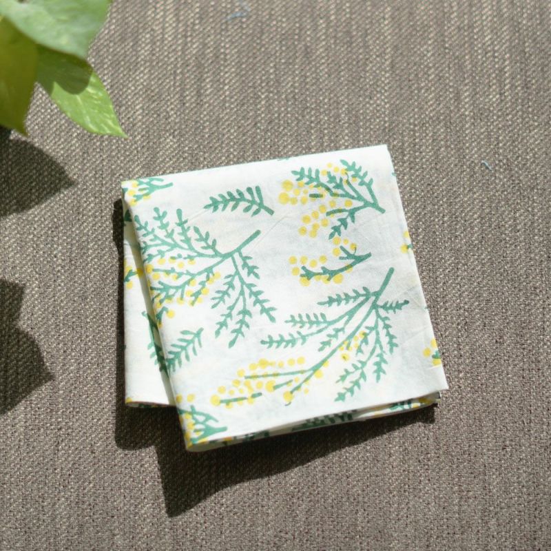 Branch m‘.,ブランチエム,ナチュラル,30代,40代,50代,60代,ハンカチ,花柄,ミモザ