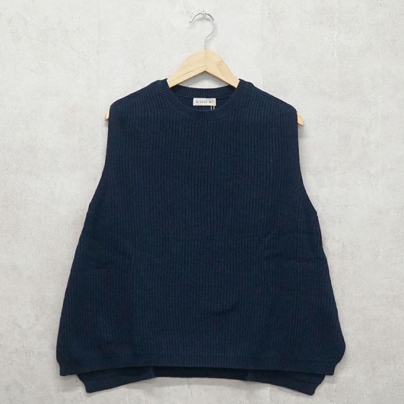 Branch m‘.,ブランチエム,ナチュラル,30代,40代,50代,60代,コットン,ゆったり, ニット,コットンニット,綿,綿ニット,ニットベスト,ベスト,