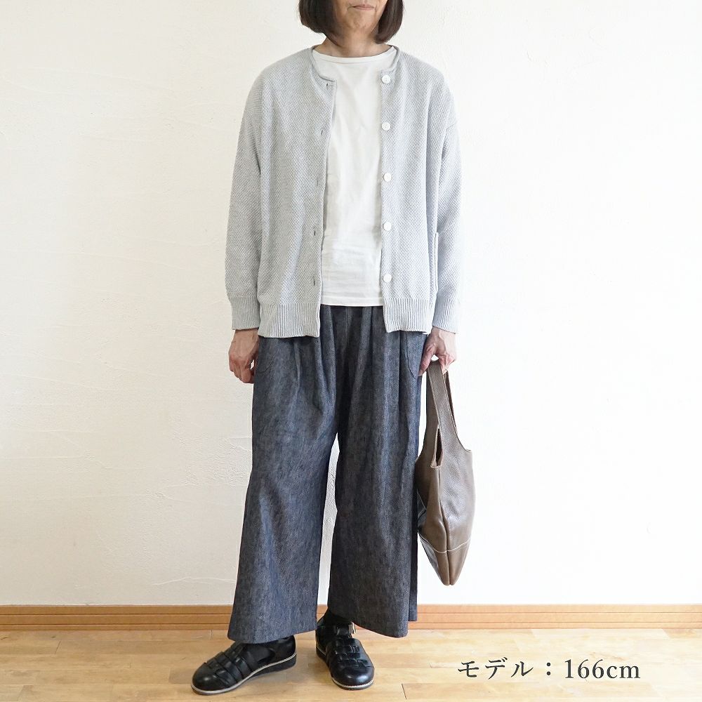 Branch m‘.,ブランチエム,ナチュラル,30代,40代,50代,60代,コットン,ゆったり, ニット,コットンニット,綿,綿ニット,ニットカーディガン,カーディガン,