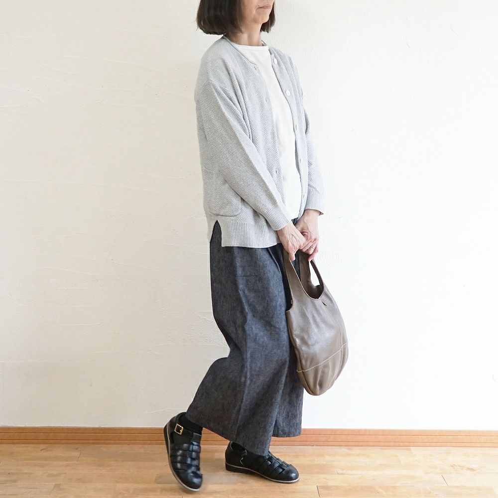 Branch m‘.,ブランチエム,ナチュラル,30代,40代,50代,60代,コットン,ゆったり, ニット,コットンニット,綿,綿ニット,ニットカーディガン,カーディガン,