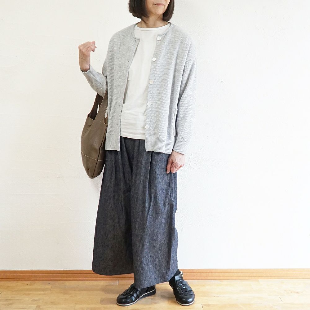 Branch m‘.,ブランチエム,ナチュラル,30代,40代,50代,60代,コットン,ゆったり, ニット,コットンニット,綿,綿ニット,ニットカーディガン,カーディガン,