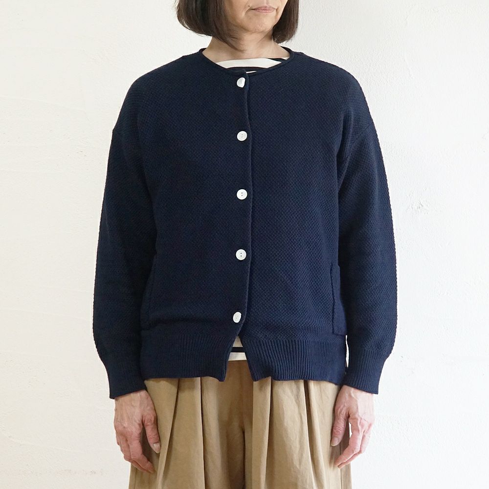 Branch m‘.,ブランチエム,ナチュラル,30代,40代,50代,60代,コットン,ゆったり, ニット,コットンニット,綿,綿ニット,ニットカーディガン,カーディガン,