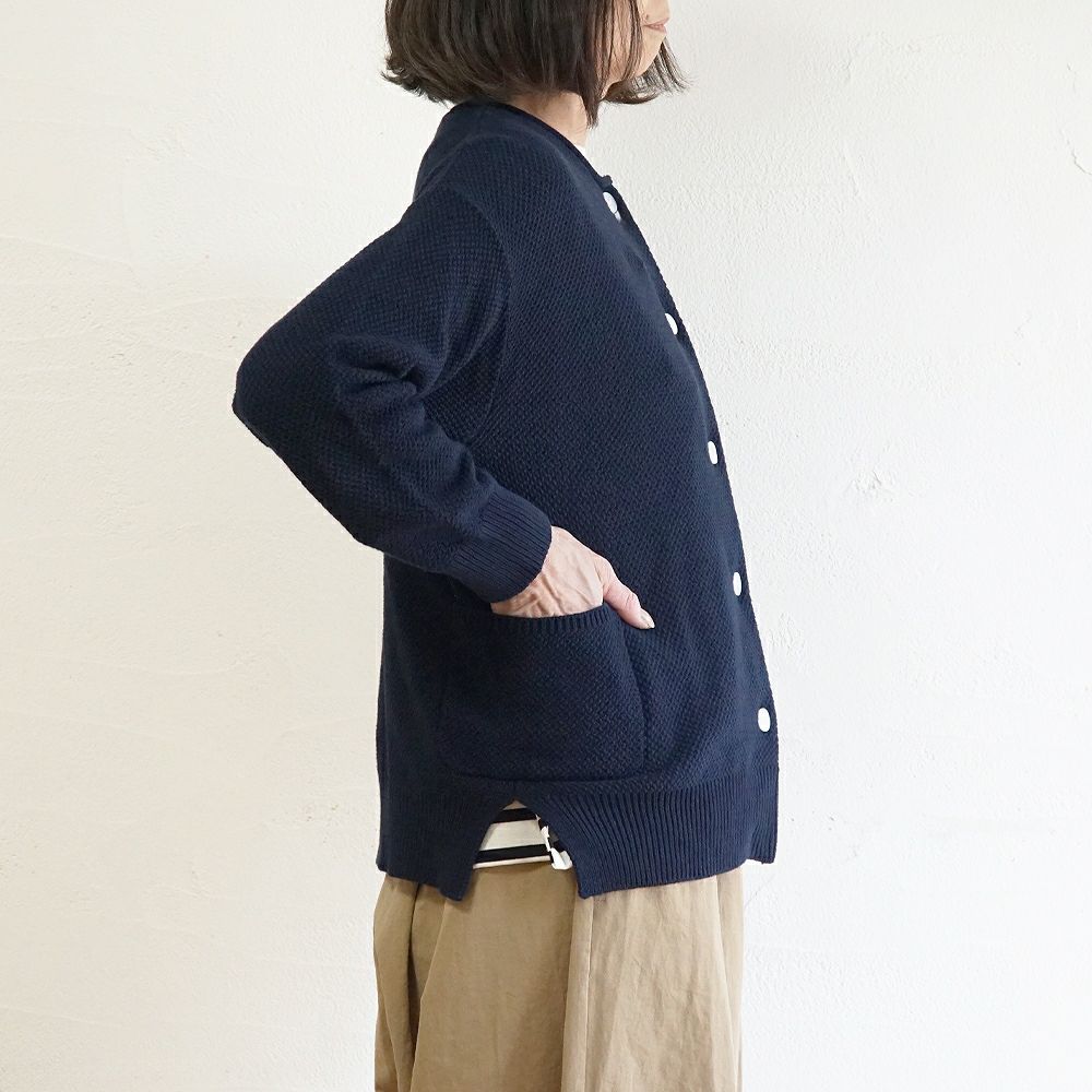 Branch m‘.,ブランチエム,ナチュラル,30代,40代,50代,60代,コットン,ゆったり, ニット,コットンニット,綿,綿ニット,ニットカーディガン,カーディガン,