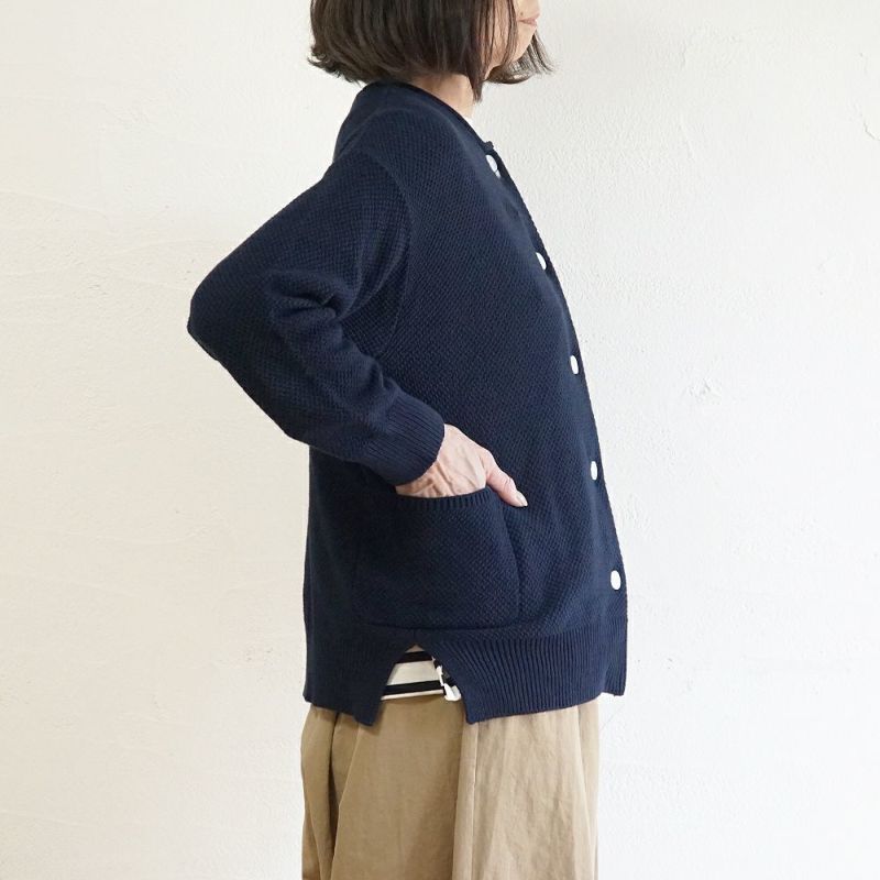 Branch m‘.,ブランチエム,ナチュラル,30代,40代,50代,60代,コットン,ゆったり, ニット,コットンニット,綿,綿ニット,ニットカーディガン,カーディガン,