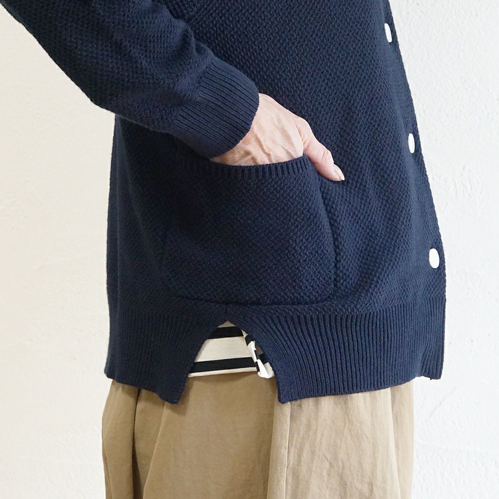 Branch m‘.,ブランチエム,ナチュラル,30代,40代,50代,60代,コットン,ゆったり, ニット,コットンニット,綿,綿ニット,ニットカーディガン,カーディガン,