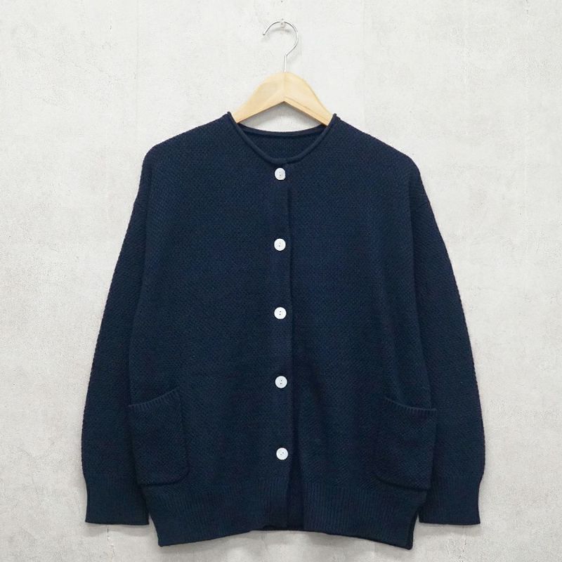 Branch m‘.,ブランチエム,ナチュラル,30代,40代,50代,60代,コットン,ゆったり, ニット,コットンニット,綿,綿ニット,ニットカーディガン,カーディガン,