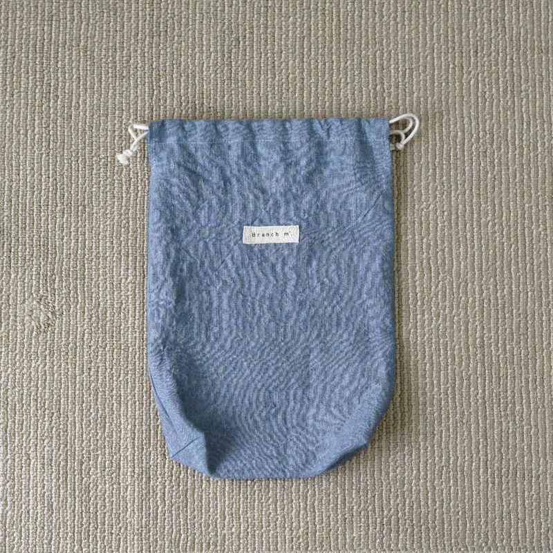 Branch m‘.,ブランチエム,ナチュラル,30代,40代,50代,60代,リネン,ゆったり,巾着,travel,トラベル,トラベルグッズ,仕分け,リネン巾着
