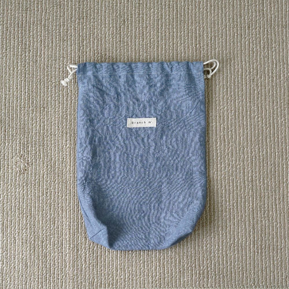 Branch m‘.,ブランチエム,ナチュラル,30代,40代,50代,60代,リネン,ゆったり,巾着,travel,トラベル,トラベルグッズ,仕分け,リネン巾着