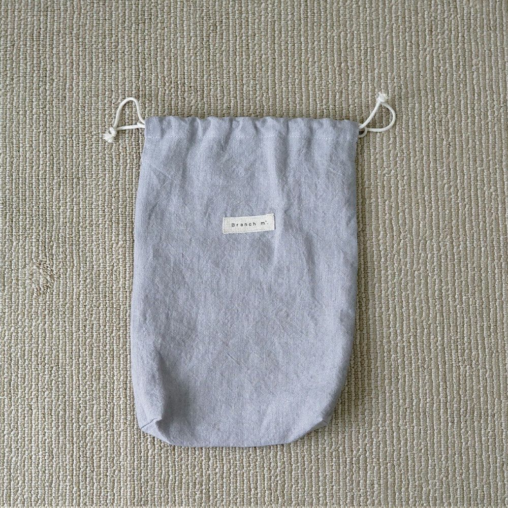 Branch m‘.,ブランチエム,ナチュラル,30代,40代,50代,60代,リネン,ゆったり,巾着,travel,トラベル,トラベルグッズ,仕分け,リネン巾着