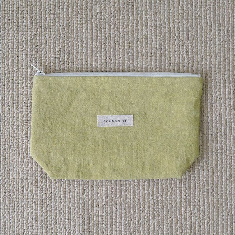 Branch m‘.,ブランチエム,ナチュラル,30代,40代,50代,60代,リネン,ゆったり,ポーチ,リネンポーチ,ファスナーポーチ,トラベルグッズ,トラベル,トラベルポーチ,