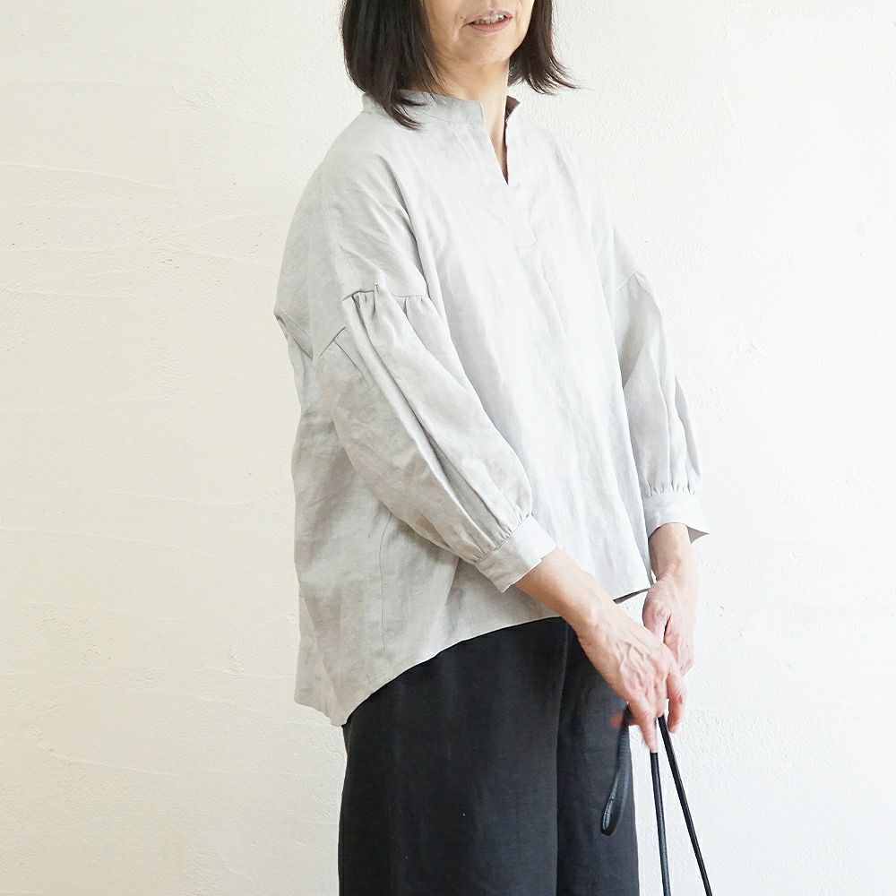 Branch m‘.,ブランチエム,ナチュラル,30代,40代,50代,60代,リネン,ゆったり,ブラウス,リネンブラウス,スキッパーブラウス,スキッパー 