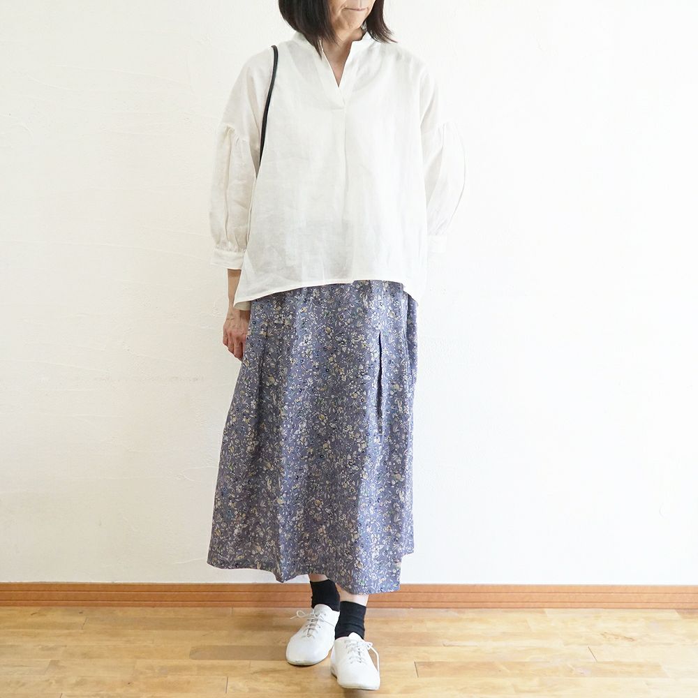 Branch m‘.,ブランチエム,ナチュラル,30代,40代,50代,60代,リネン,ゆったり,ブラウス,リネンブラウス,スキッパーブラウス,スキッパー 