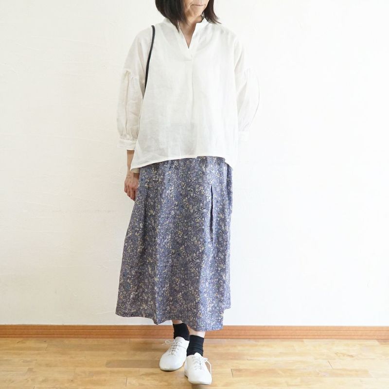 Branch m‘.,ブランチエム,ナチュラル,30代,40代,50代,60代,リネン,ゆったり,ブラウス,リネンブラウス,スキッパーブラウス,スキッパー 