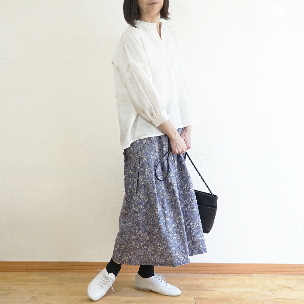 Branch m‘.,ブランチエム,ナチュラル,30代,40代,50代,60代,リネン,ゆったり,ブラウス,リネンブラウス,スキッパーブラウス,スキッパー 