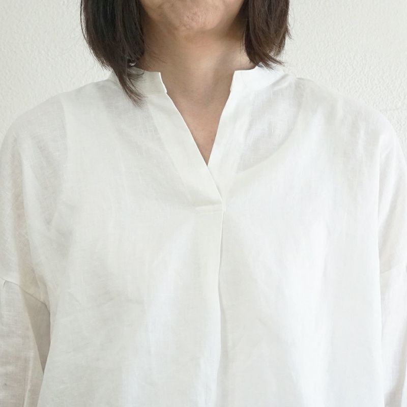 Branch m‘.,ブランチエム,ナチュラル,30代,40代,50代,60代,リネン,ゆったり,ブラウス,リネンブラウス,スキッパーブラウス,スキッパー 