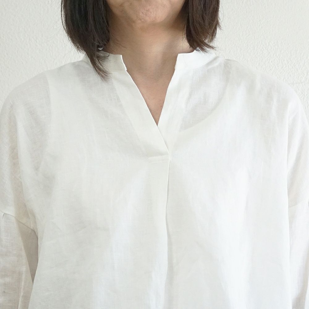 Branch m‘.,ブランチエム,ナチュラル,30代,40代,50代,60代,リネン,ゆったり,ブラウス,リネンブラウス,スキッパーブラウス,スキッパー 