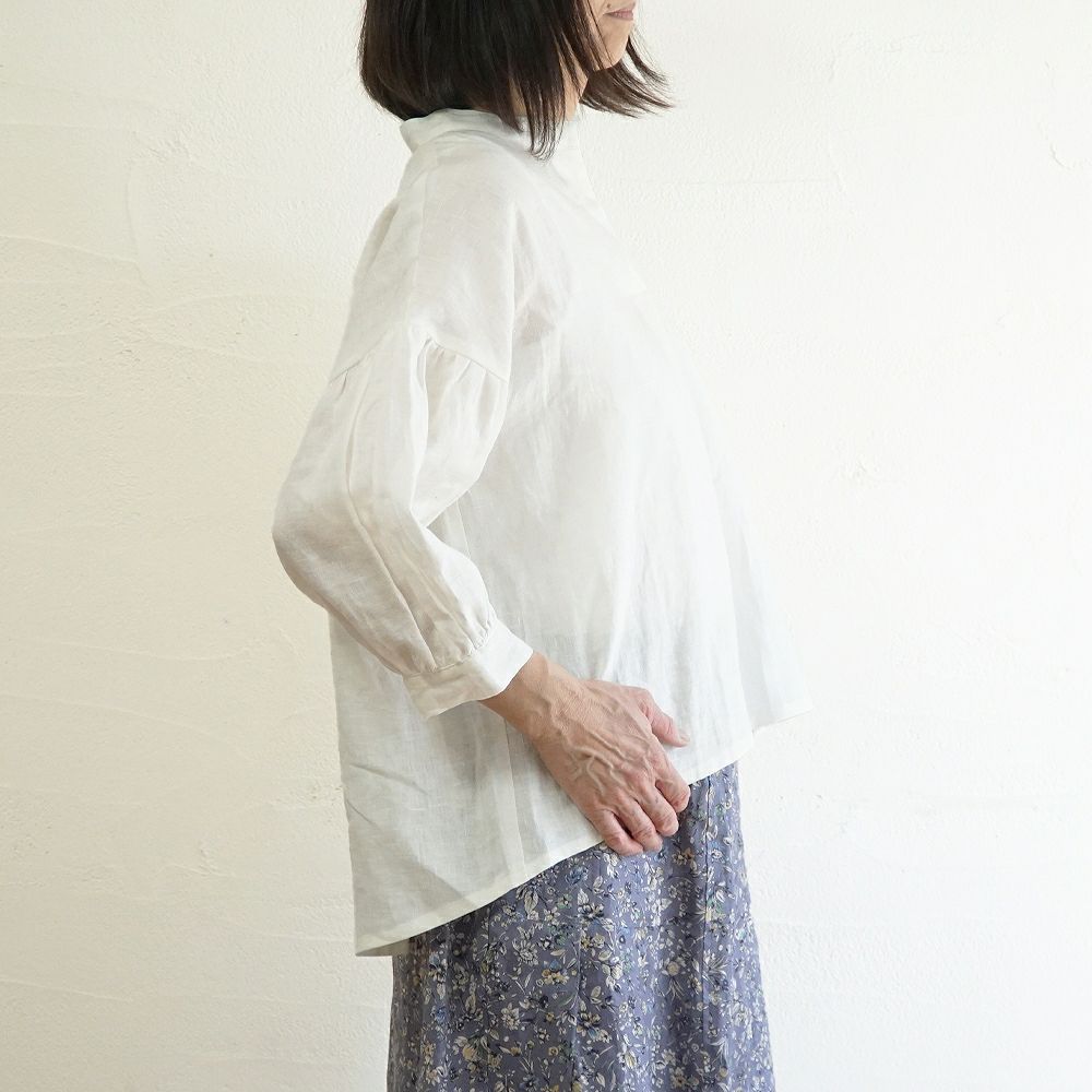 Branch m‘.,ブランチエム,ナチュラル,30代,40代,50代,60代,リネン,ゆったり,ブラウス,リネンブラウス,スキッパーブラウス,スキッパー 