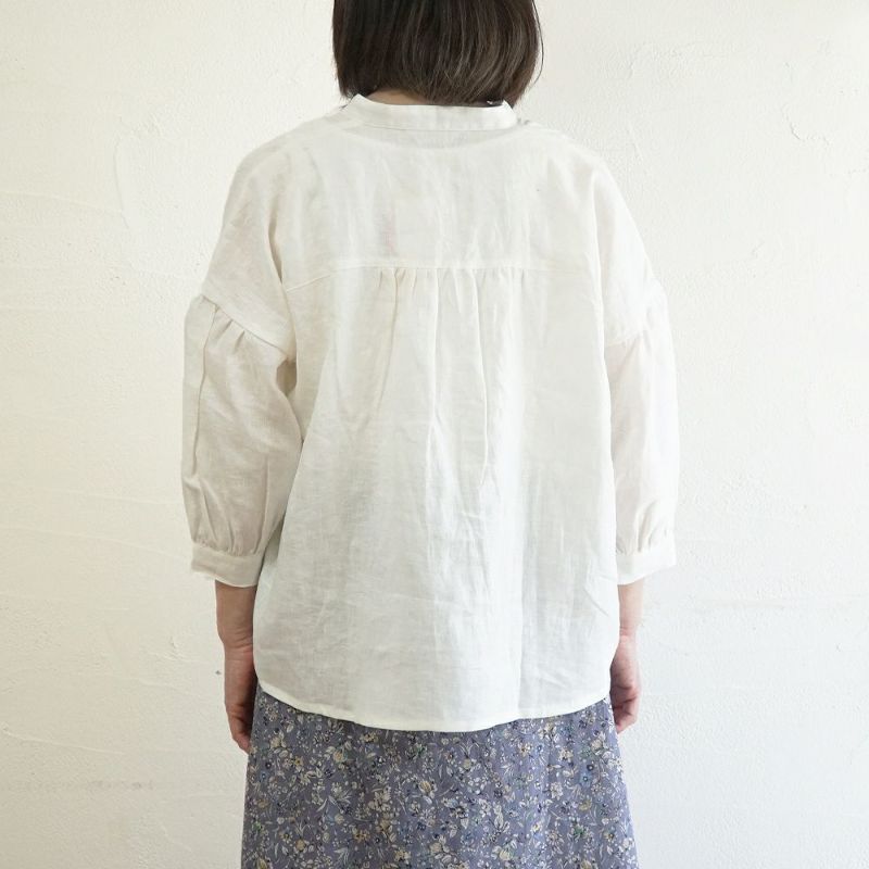 Branch m‘.,ブランチエム,ナチュラル,30代,40代,50代,60代,リネン,ゆったり,ブラウス,リネンブラウス,スキッパーブラウス,スキッパー 