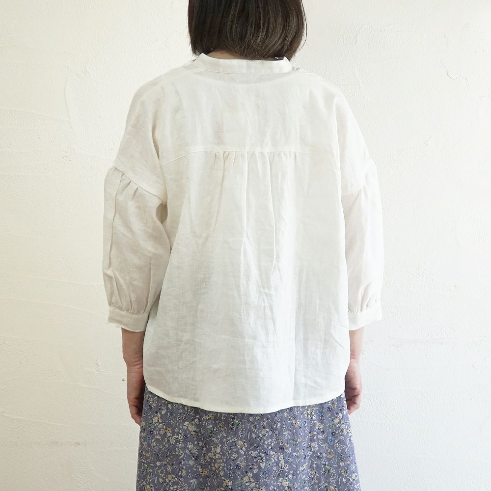 Branch m‘.,ブランチエム,ナチュラル,30代,40代,50代,60代,リネン,ゆったり,ブラウス,リネンブラウス,スキッパーブラウス,スキッパー 
