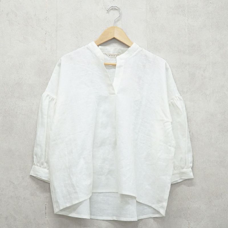 Branch m‘.,ブランチエム,ナチュラル,30代,40代,50代,60代,リネン,ゆったり,ブラウス,リネンブラウス,スキッパーブラウス,スキッパー 