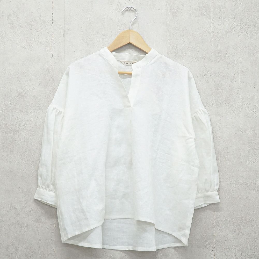 Branch m‘.,ブランチエム,ナチュラル,30代,40代,50代,60代,リネン,ゆったり,ブラウス,リネンブラウス,スキッパーブラウス,スキッパー 