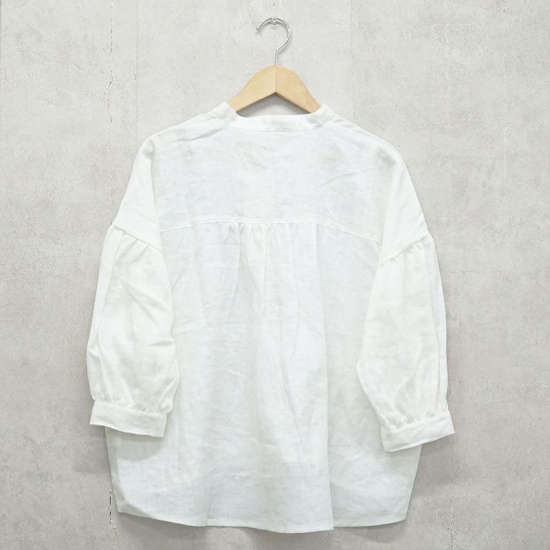 Branch m‘.,ブランチエム,ナチュラル,30代,40代,50代,60代,リネン,ゆったり,ブラウス,リネンブラウス,スキッパーブラウス,スキッパー 