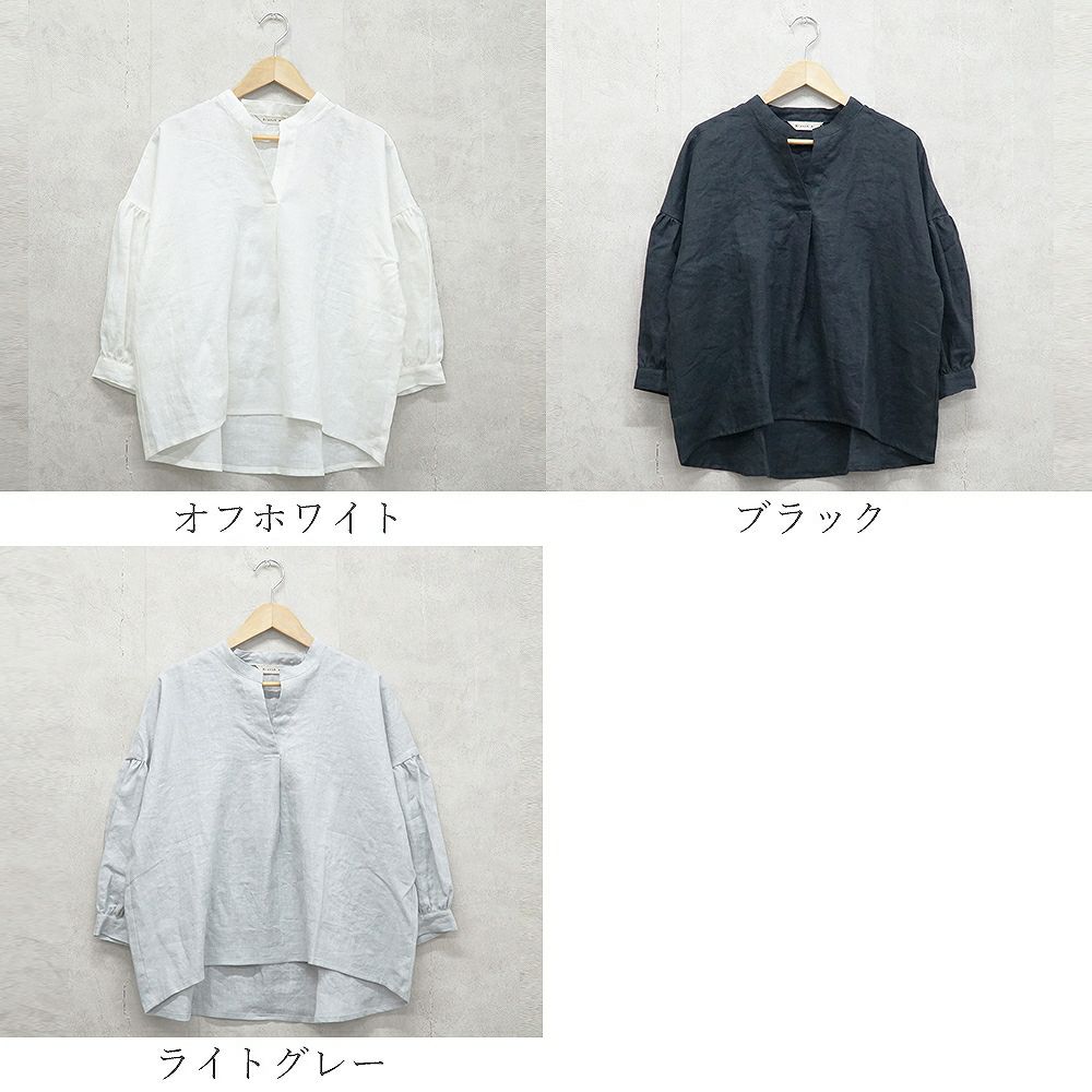 Branch m‘.,ブランチエム,ナチュラル,30代,40代,50代,60代,リネン,ゆったり,ブラウス,リネンブラウス,スキッパーブラウス,スキッパー 