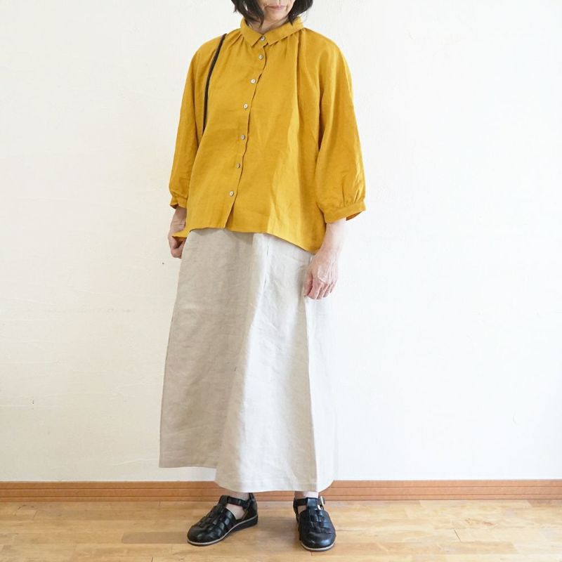 Branch m‘.,ブランチエム,ナチュラル,30代,40代,50代,60代,リネン,ゆったり,ブラウス,リネンブラウス,ドルマンブラウス,ドルマン,ドルマンシルエット,羽織, 