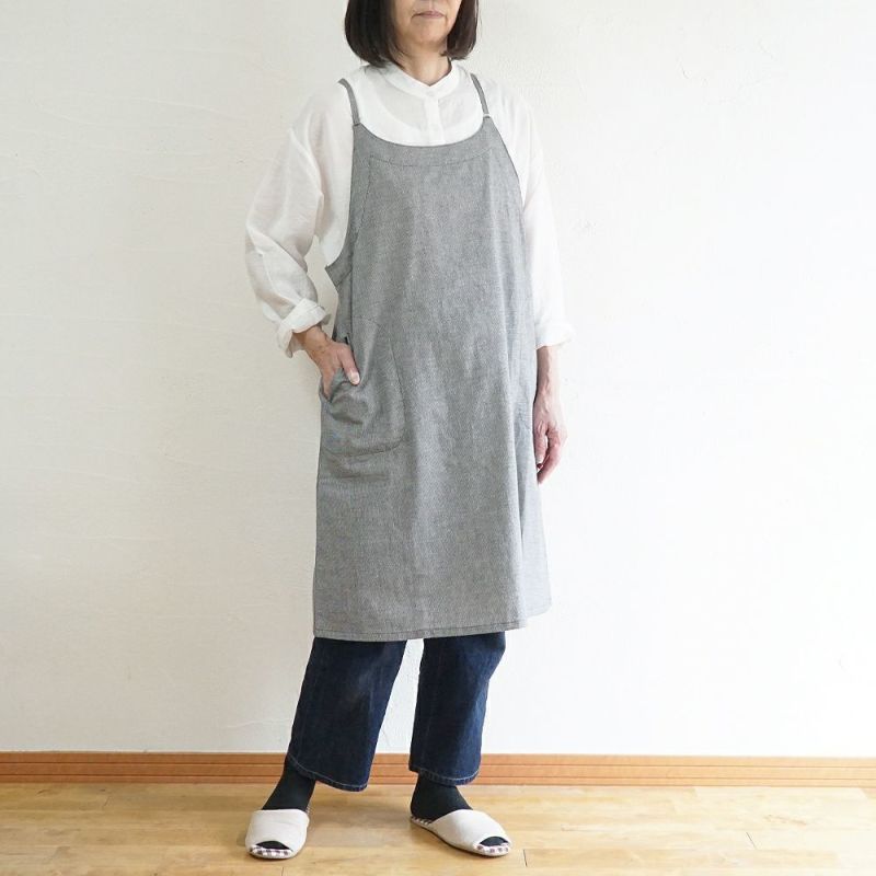 Branch m‘.,ブランチエム,ナチュラル,30代,40代,50代,60代,リネン,ゆったり,homeworking,エプロン,キャミソールエプロン