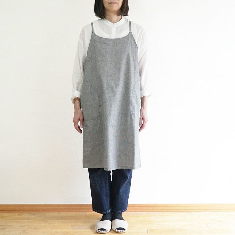Branch m‘.,ブランチエム,ナチュラル,30代,40代,50代,60代,リネン,ゆったり,homeworking,エプロン,キャミソールエプロン