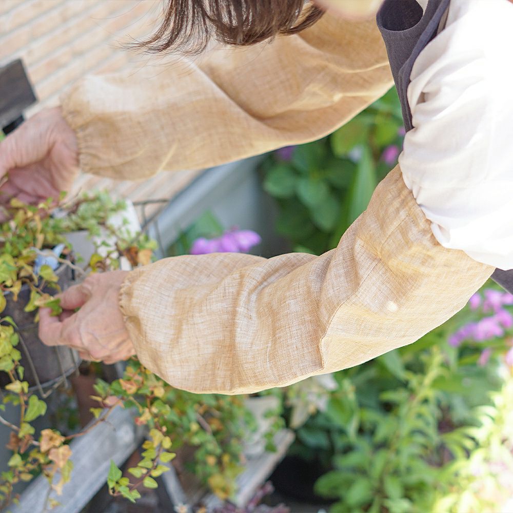 Branch m‘.,ブランチエム,ナチュラル,30代,40代,50代,60代,リネン,ゆったり,ガーデニング,家事,日よけ,日除け,UV対策,紫外線対策,アームカバー