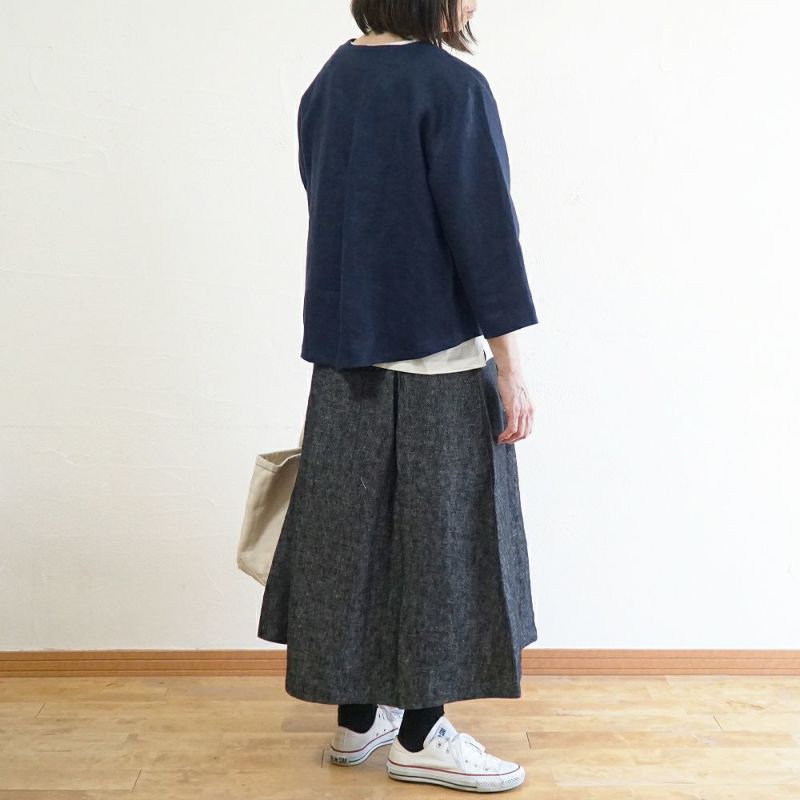 Branch m‘.,ブランチエム,ナチュラル,30代,40代,50代,60代,リネン,ゆったり,ジャケット,リネンジャケット,Vネック、Vネックジャケット,ノーカラージャケット,ショート丈,ショートジャケット,フォーマル,オケージョン,セットアップ