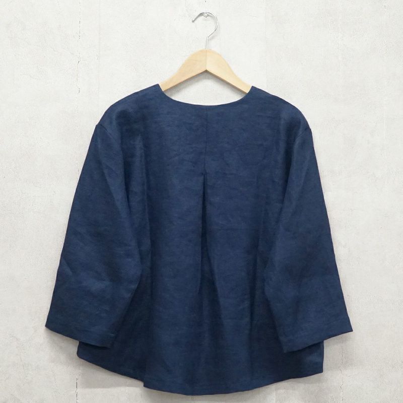 Branch m‘.,ブランチエム,ナチュラル,30代,40代,50代,60代,リネン,ゆったり,ジャケット,リネンジャケット,Vネック、Vネックジャケット,ノーカラージャケット,ショート丈,ショートジャケット,フォーマル,オケージョン,セットアップ