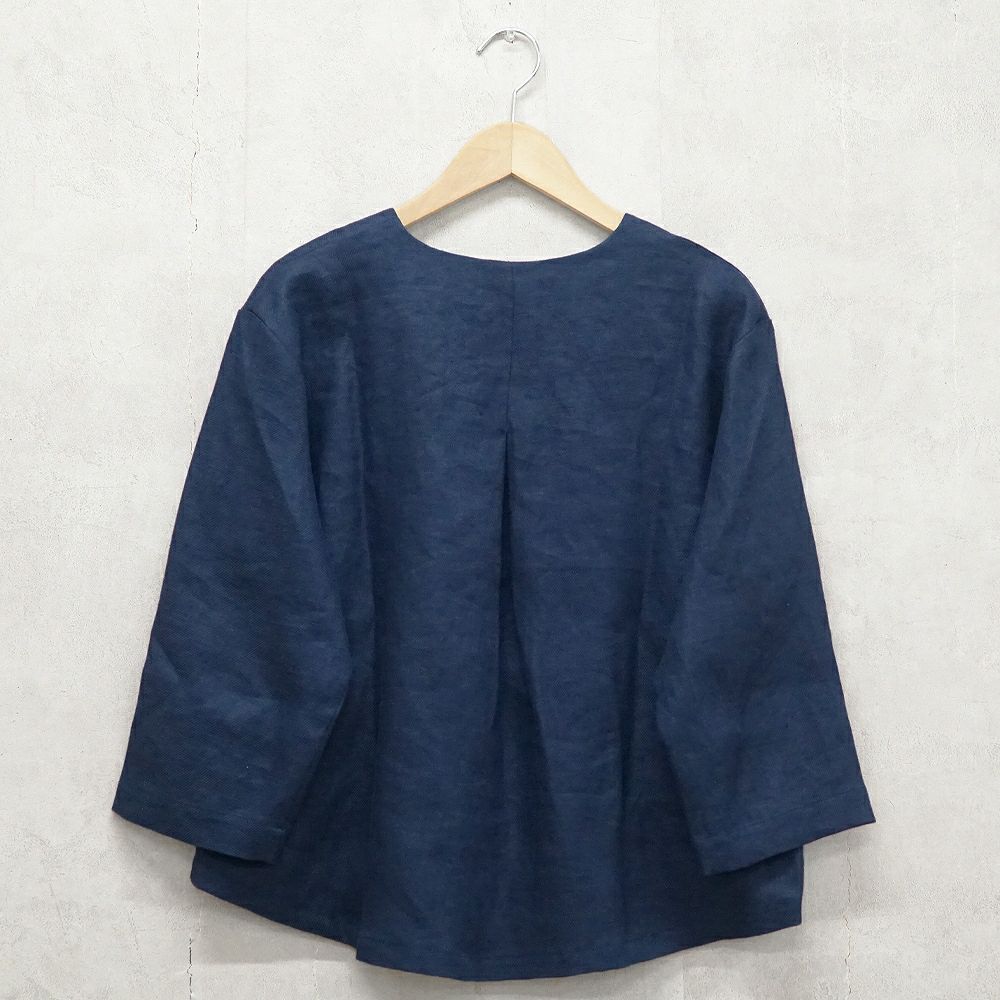 Branch m‘.,ブランチエム,ナチュラル,30代,40代,50代,60代,リネン,ゆったり,ジャケット,リネンジャケット,Vネック、Vネックジャケット,ノーカラージャケット,ショート丈,ショートジャケット,フォーマル,オケージョン,セットアップ