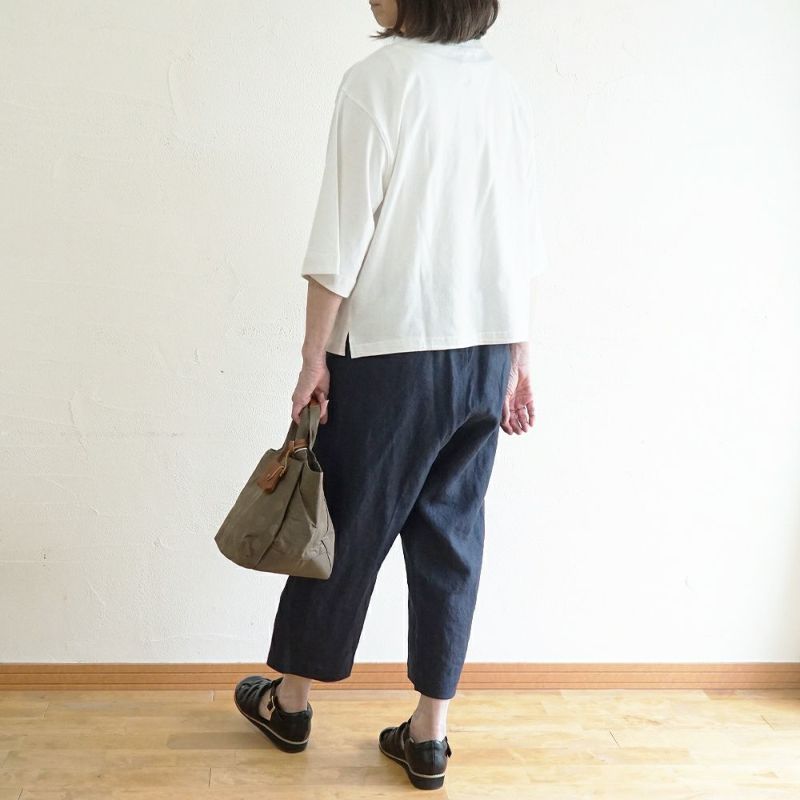 Branch m‘.,ブランチエム,ナチュラル,30代,40代,50代,60代,コットン,ゆったり,Tシャツ,ビッグTシャツ,オーバーサイズTシャツ,５分袖,５分袖Tシャツ 