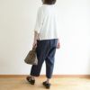 Branch m‘.,ブランチエム,ナチュラル,30代,40代,50代,60代,コットン,ゆったり,Tシャツ,ビッグTシャツ,オーバーサイズTシャツ,５分袖,５分袖Tシャツ 