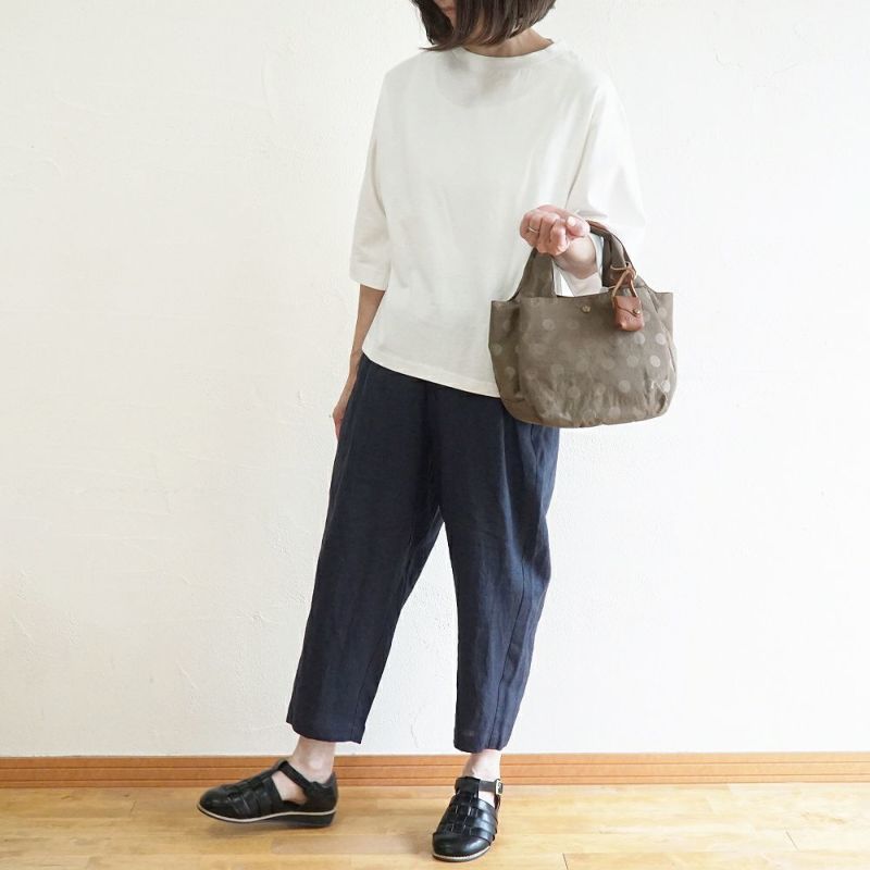 Branch m‘.,ブランチエム,ナチュラル,30代,40代,50代,60代,コットン,ゆったり,Tシャツ,ビッグTシャツ,オーバーサイズTシャツ,５分袖,５分袖Tシャツ 