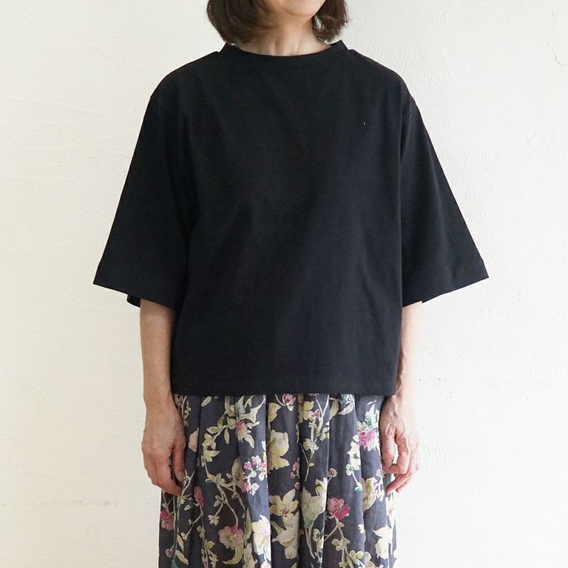 Branch m‘.,ブランチエム,ナチュラル,30代,40代,50代,60代,コットン,ゆったり,Tシャツ,ビッグTシャツ,オーバーサイズTシャツ,５分袖,５分袖Tシャツ 