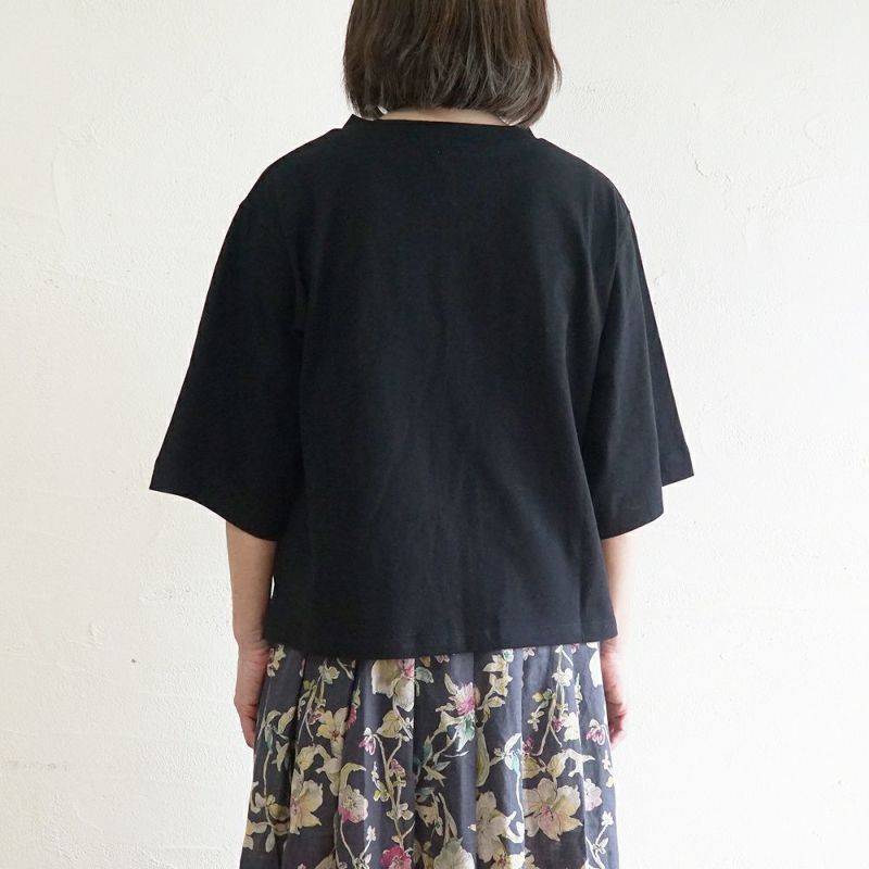 Branch m‘.,ブランチエム,ナチュラル,30代,40代,50代,60代,コットン,ゆったり,Tシャツ,ビッグTシャツ,オーバーサイズTシャツ,５分袖,５分袖Tシャツ 