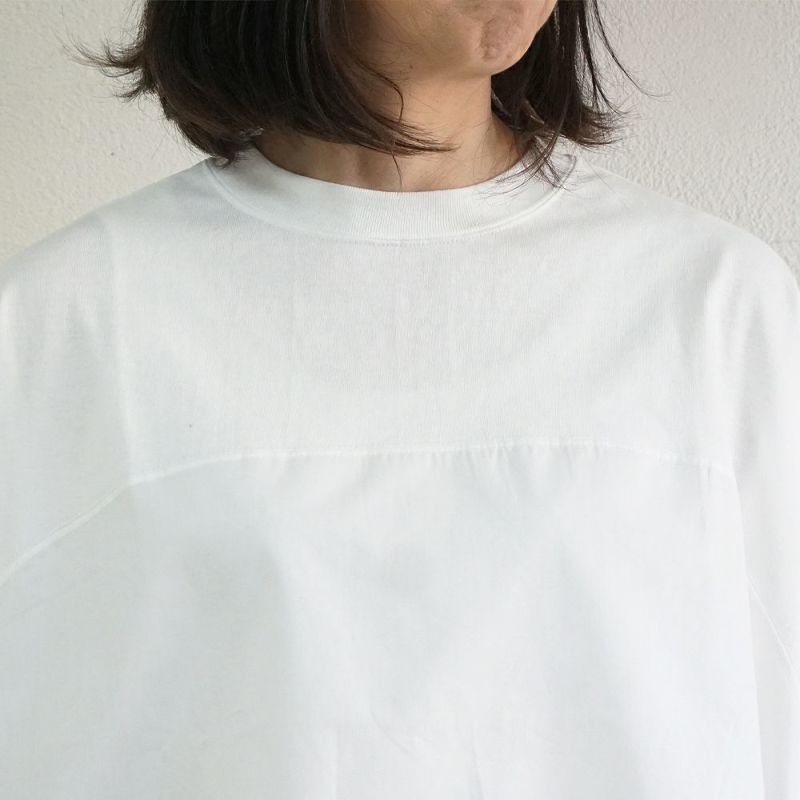 Branch m‘.,ブランチエム,ナチュラル,30代,40代,50代,60代,コットン,ゆったり,Tシャツ,ビッグTシャツ,オーバーサイズTシャツ,５分袖,５分袖Tシャツ,コクーンTシャツ,プルオーバー