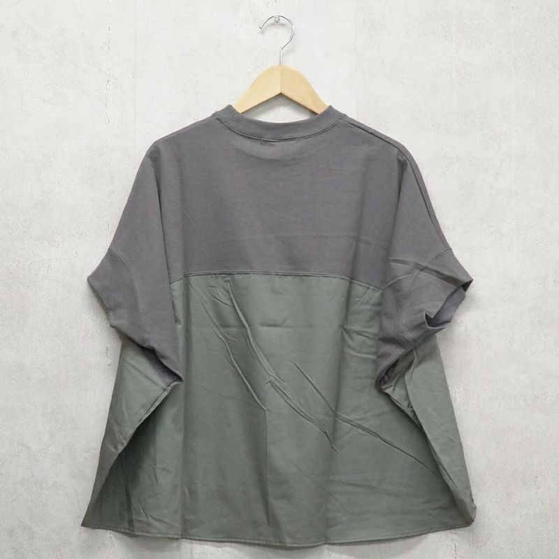 Branch m‘.,ブランチエム,ナチュラル,30代,40代,50代,60代,コットン,ゆったり,Tシャツ,ビッグTシャツ,オーバーサイズTシャツ,５分袖,５分袖Tシャツ,コクーンTシャツ,プルオーバー