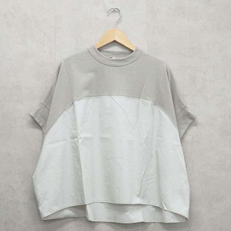 Branch m‘.,ブランチエム,ナチュラル,30代,40代,50代,60代,コットン,ゆったり,Tシャツ,ビッグTシャツ,オーバーサイズTシャツ,５分袖,５分袖Tシャツ,コクーンTシャツ,プルオーバー