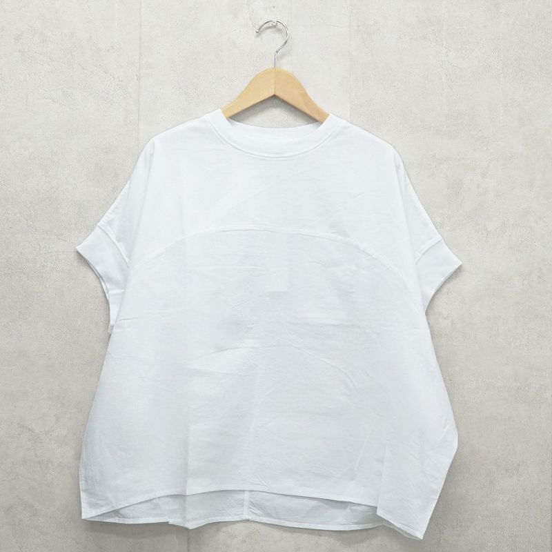 Branch m‘.,ブランチエム,ナチュラル,30代,40代,50代,60代,コットン,ゆったり,Tシャツ,ビッグTシャツ,オーバーサイズTシャツ,５分袖,５分袖Tシャツ,コクーンTシャツ,プルオーバー