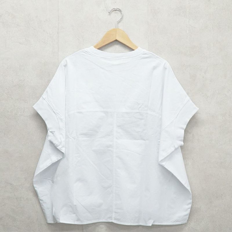 Branch m‘.,ブランチエム,ナチュラル,30代,40代,50代,60代,コットン,ゆったり,Tシャツ,ビッグTシャツ,オーバーサイズTシャツ,５分袖,５分袖Tシャツ,コクーンTシャツ,プルオーバー