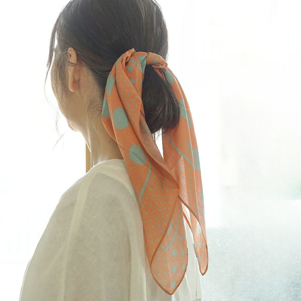Branch m‘.,ブランチエム,ナチュラル,30代,40代,50代,60代,スカーフ,パネルスカーフ,ドットスカーフ,ドット,shesay,志成, 志成販売